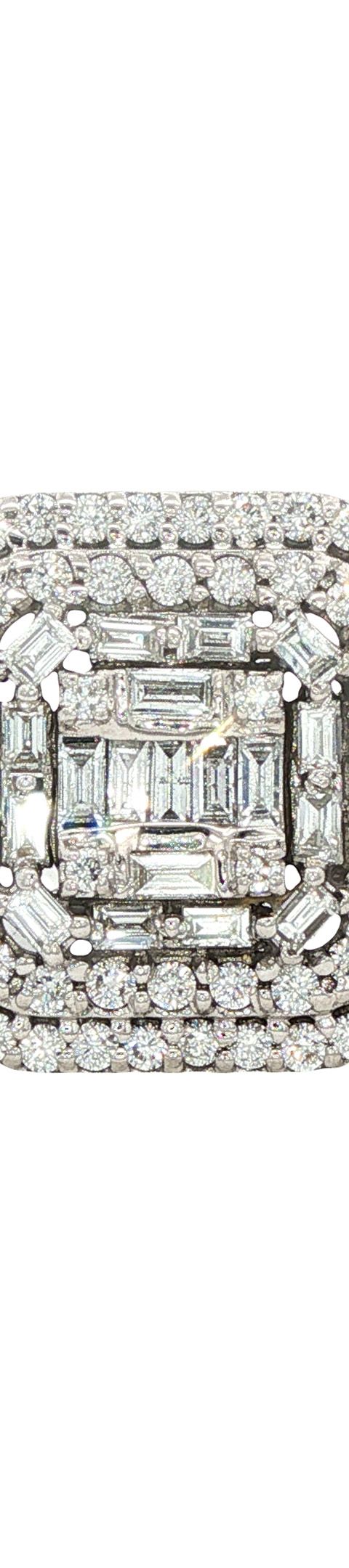 Vintage 18K White Gold Ring with Diamond
